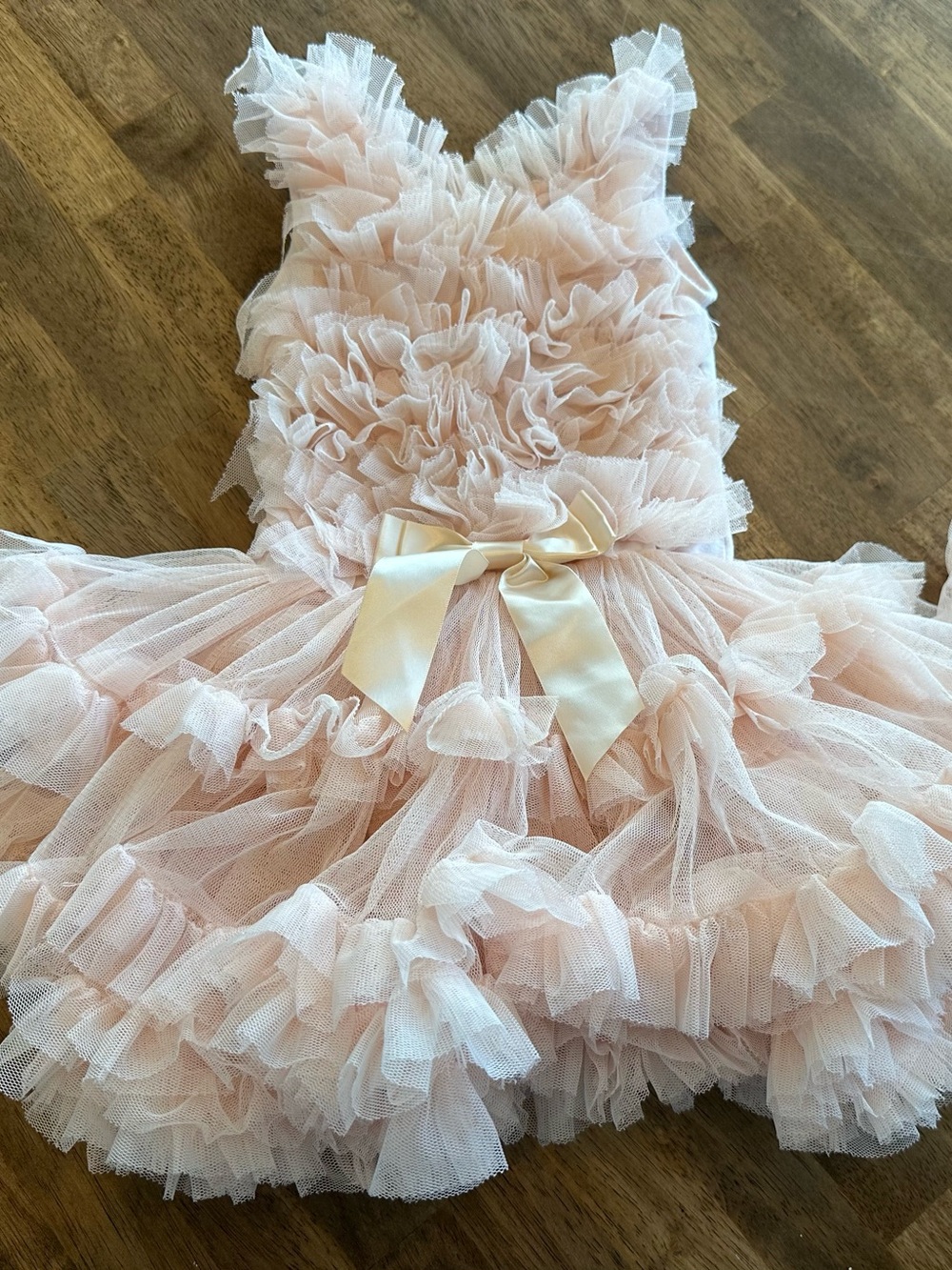 Popatu Baby Girl 18M Blush Pink Ruffle Tutu Dress Bodysuit Satin Bow